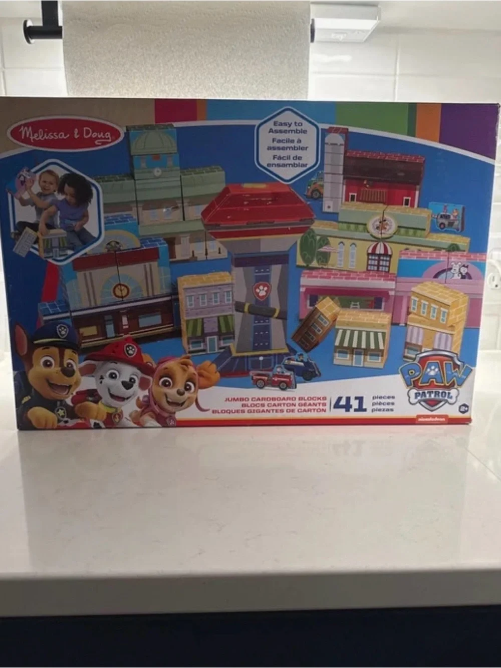 Melissa & Doug PAW Patrol Jumbo Cardboard Blocks - Bright Multicolor